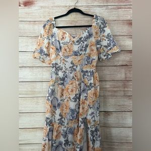 Womens formal floral maxi dress